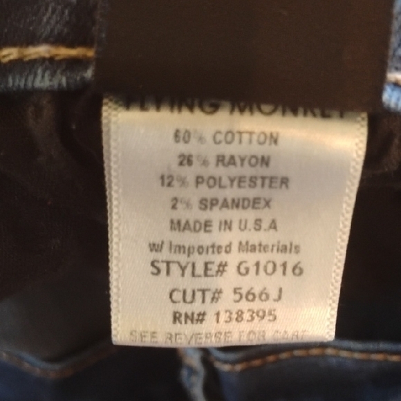 Flying Monkey Blue Skinny Jeans with Distressed Details. Size 28. Back To School - Picture 9 of 10